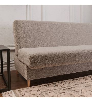 Kanapa rozkładana ELDA 195 cm Boucla Beżowa