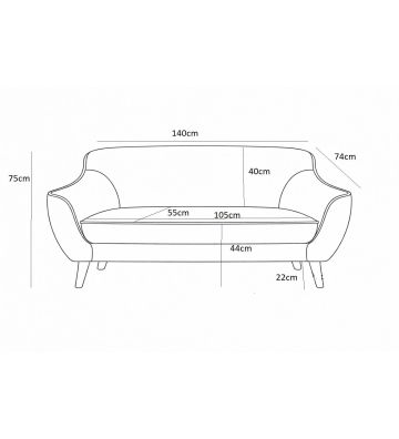 Sofa dwuosobowa Livo boucle – nowoczesna sofa do salonu i sypialni beżowa