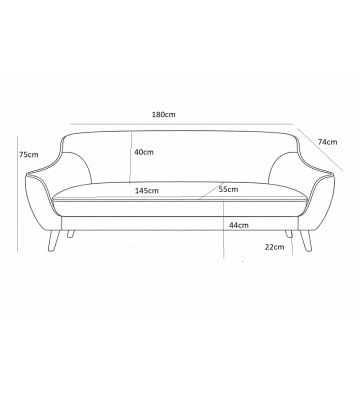 Sofa trzyosobowa Livo boucle – nowoczesna sofa do salonu biała